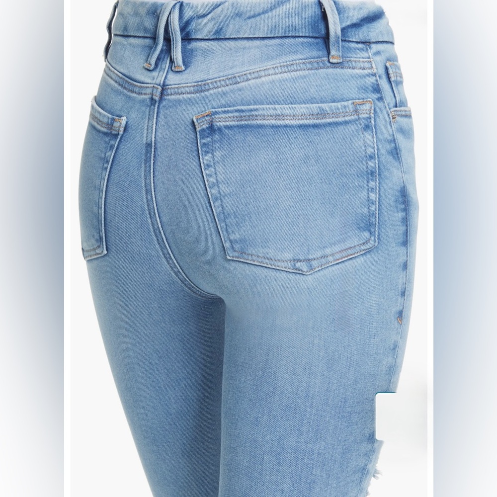 Good American Good Waist Skinny High Rise Blue Jeans Tummy Tech Size 2 /26 - Picture 3 of 16